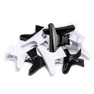White & Black Large Butterfly Hair Clamps