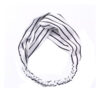 Headband - White & Black Chiffon Knotted Striped