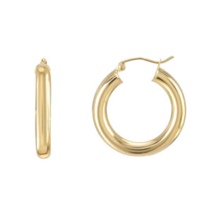 Sterling Silver 925 Gold Thick 14k Hoop Earrings