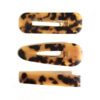 Trio Dark Leopard Resin Hair Clip Set