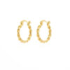 Sterling Silver 925 Gold Twist 18k Hoop Earrings
