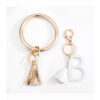 Key Ring Bracelet - Champagne Rose Gold (Initial B)