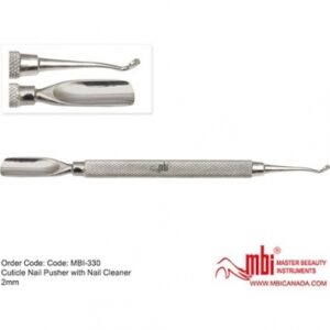 MBI-330 Cuticle Pusher With Nail edge Cleaner 2mm