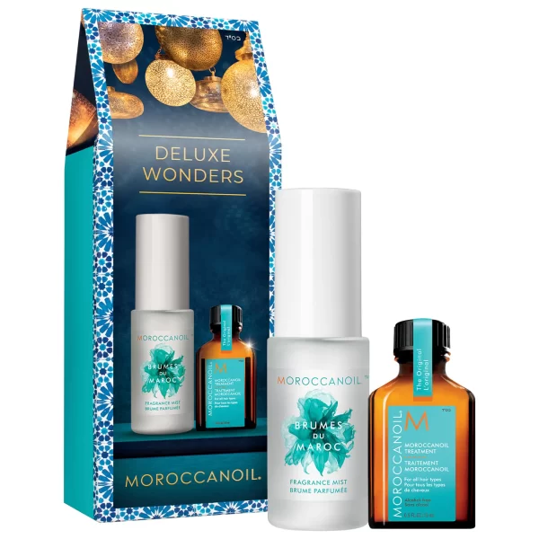 Moroccanoil Deluxe Wonders Hair Oil and Fragrance Mist Stocking Stuffer Gift Set